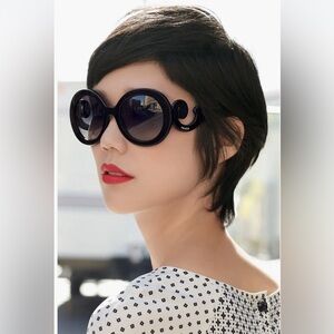 Prada Baroque' 55mm Round Sunglasses